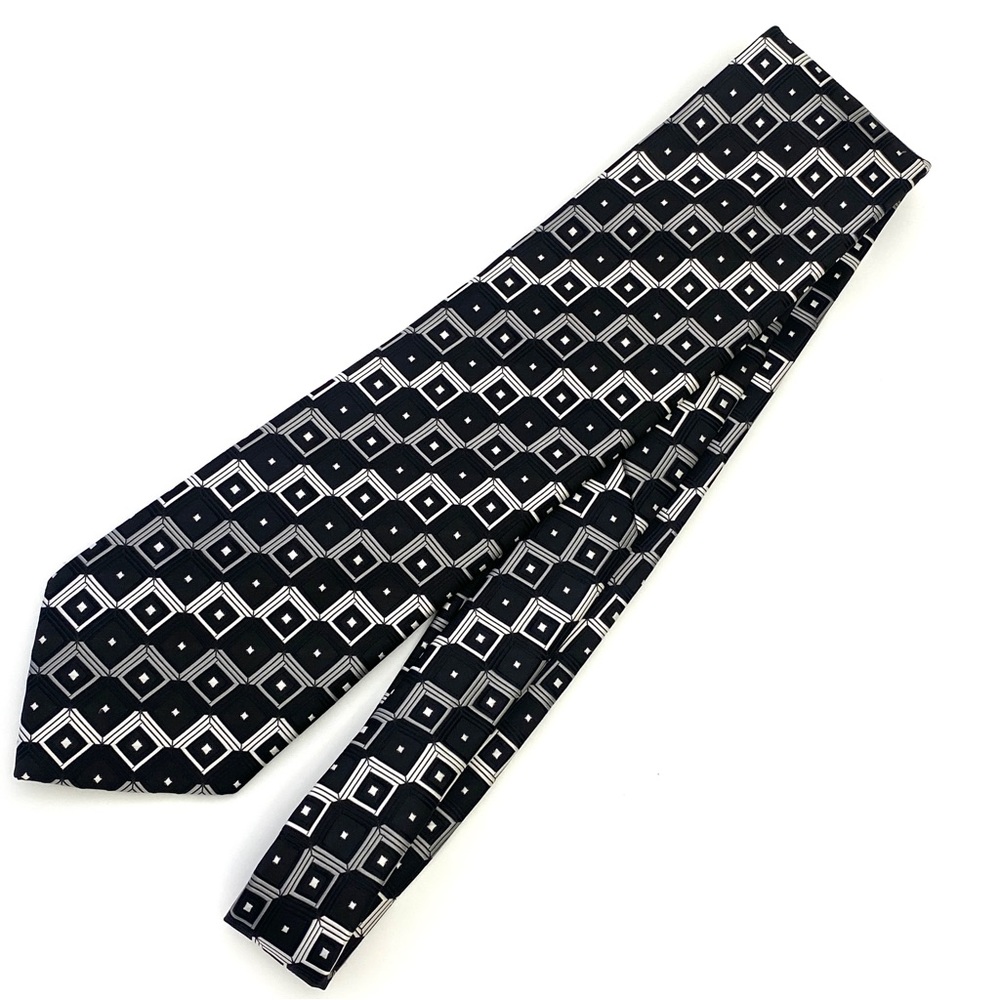 Stafford Black Checked Micro Dot Necktie